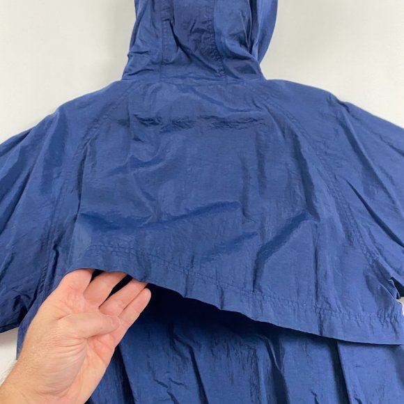 Vintage 90s Nike Full Zip Windbreaker Jacket Women’s Medium 10-12 Blue Nylon - Picture 9 of 16